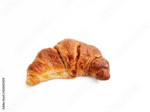 Croissant on a white background. Bakery products Croissant close-up. PNG format.