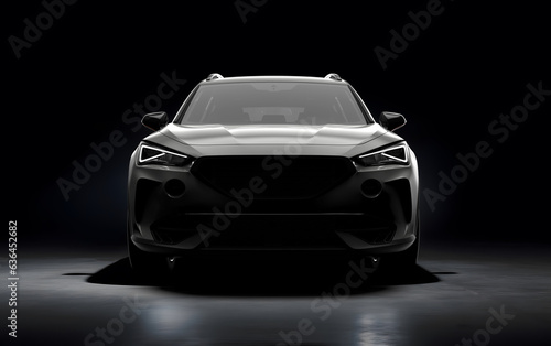 Generic and unbranded sport car on a dark background, 3D illustration