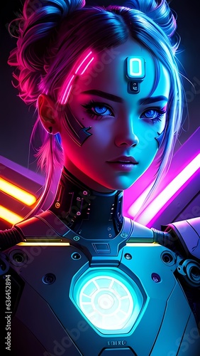 #AIgenerativetechnology #cyborg #futureoftechnology #futurist #synthwave  photo