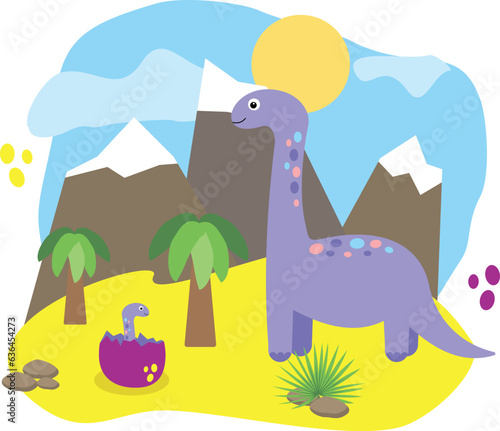 Cute dinosaurs. Bright colored dinosaurs. Cartoon characters dino 