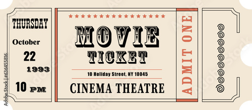 Movie vector ticket