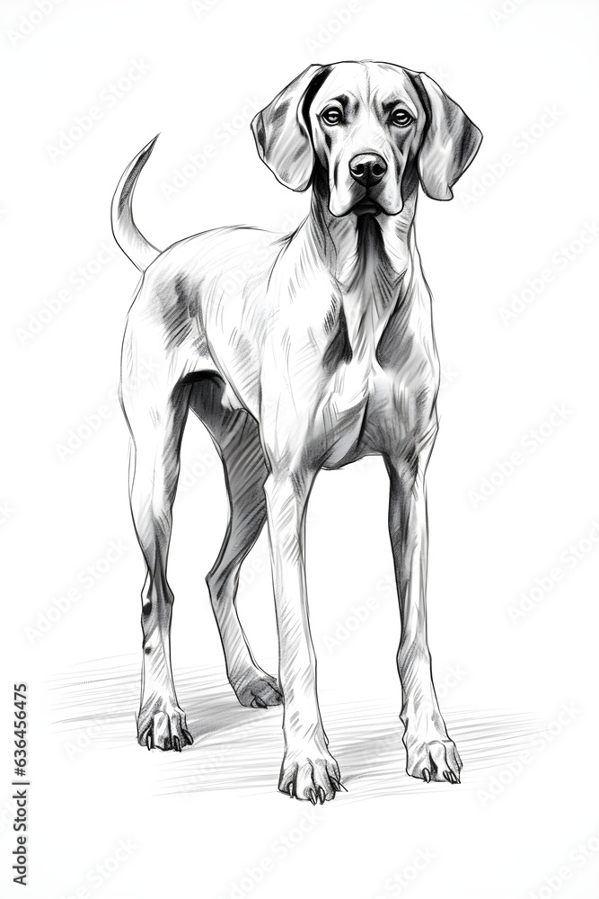 German Shorthaired Pointer pencil drawing German Shorthaired Pointer pencil drawing
