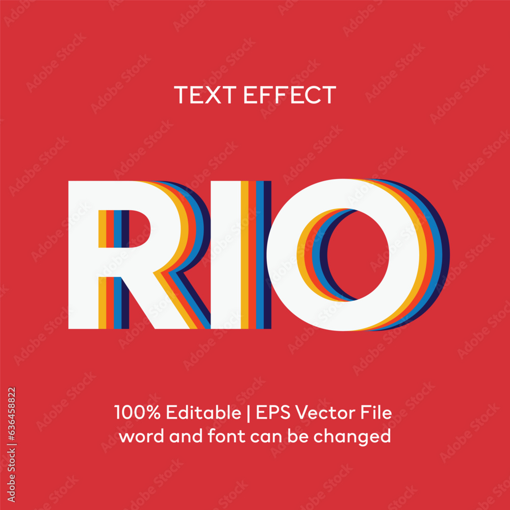 Obraz premium Editable Rainbow text effect 3d text style effect mockup template