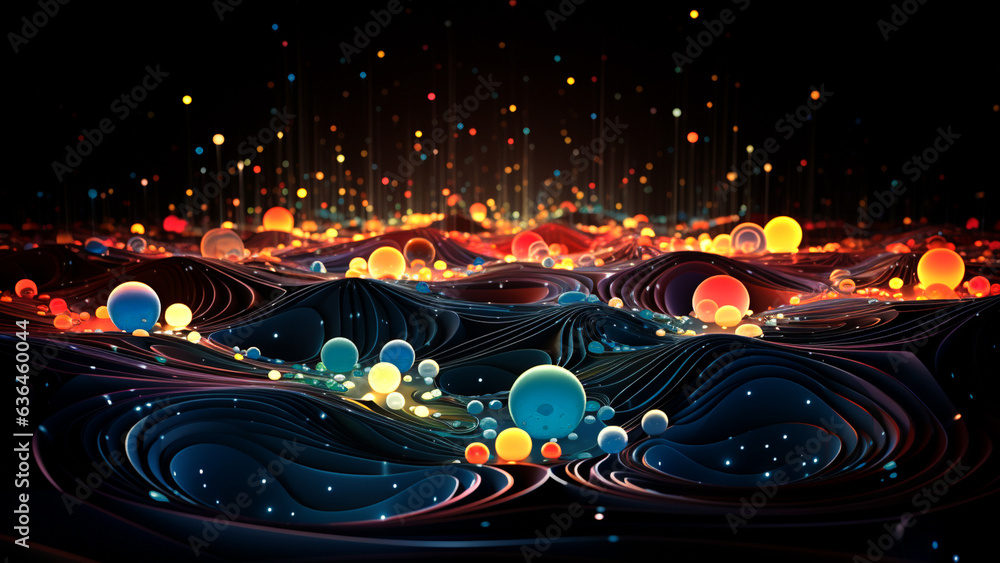 A representation of quantum foam, showing the complex and dynamic