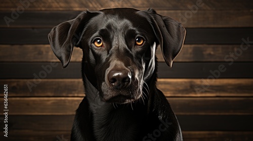 black dog looks sad