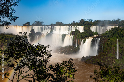 Iguazu Falls at Isla San Martin  one of the new seven natural wonders of the world in all its beauty viewed from the Argentinian side - traveling and exploring South America 