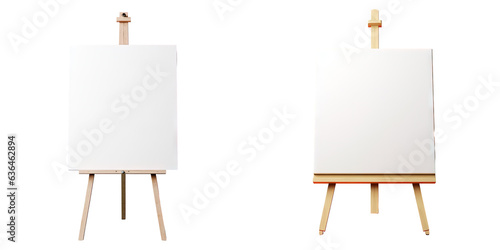 transparent background isolates canvas and easel photograph