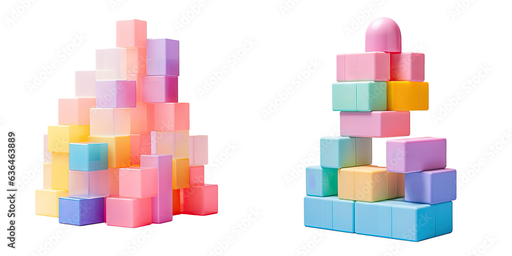 Building blocks made of plastic Building blocks made of plastic