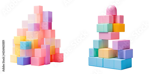 Building blocks made of plastic