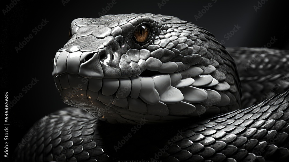Fototapeta premium Snakes Serpentes are a suborder of the class of reptiles of the Scalyidae division venomous creature predator, fearsome and beautiful dangerous scales and skin .