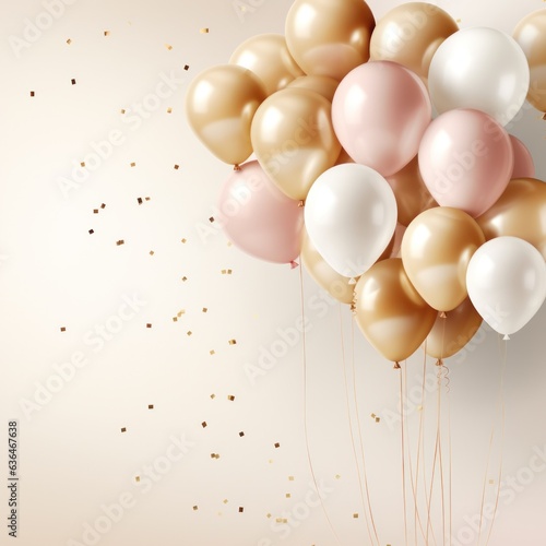 Birthday background with balloons Fototapet