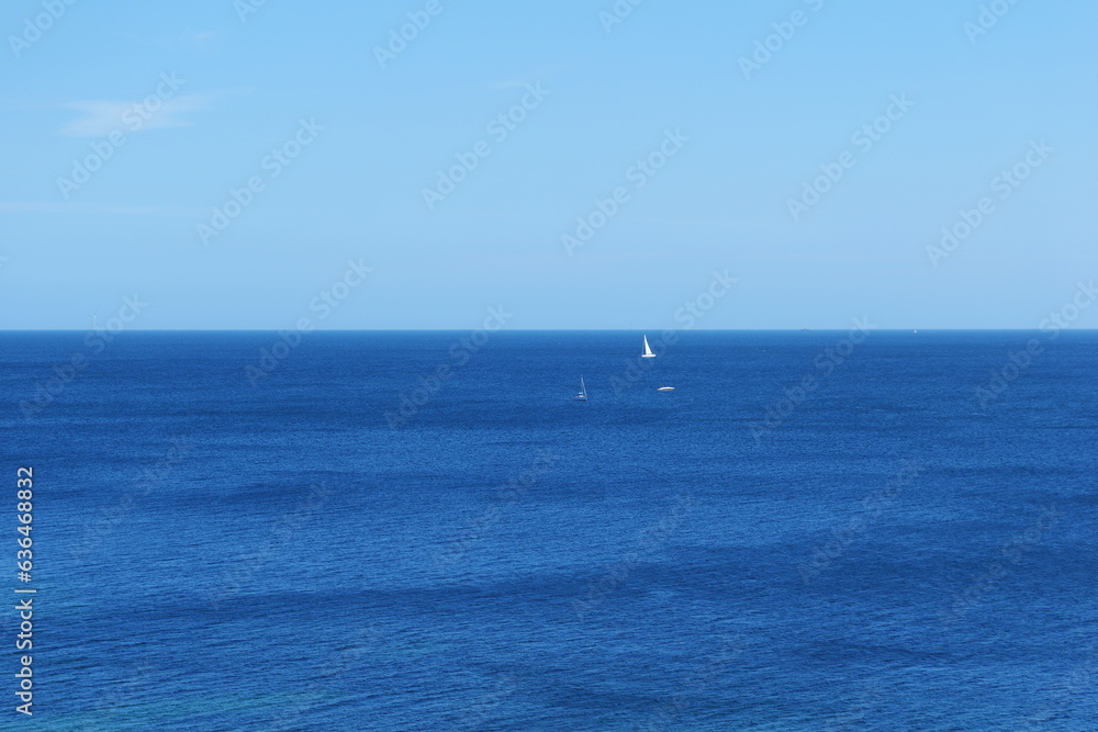 View of the Baltic Sea with a sailboat
