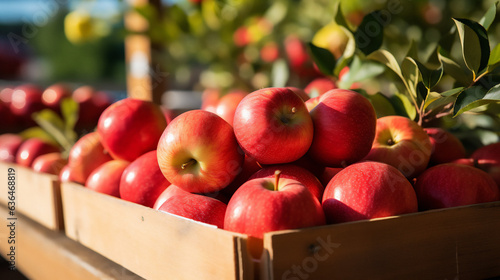 Fresh Apples at Farm Market - Generative Ai