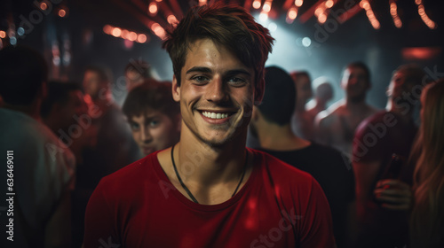 Young man in a party, Generative AI