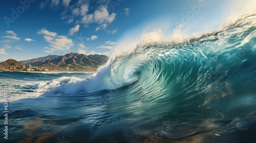 Rolling sea waves