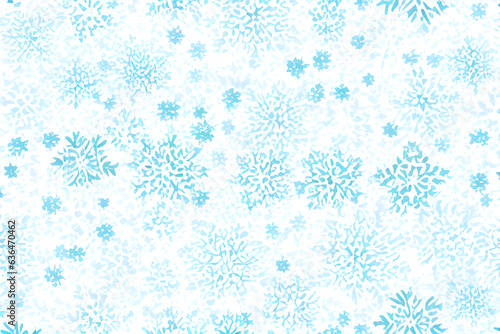 Winter Seasonal Snowflakes in Harmony: Elevate: Stunning Seamless Pattern Backdrop Generative Ai
