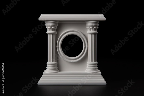A white backgrounded wooden photo frame is vacant and on show. An inside shot of a faux poster frame. excellent picture