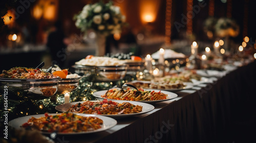 catering event buffet food ids for wedding plann, Generative Ai