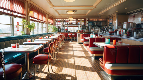 The interior of an American diner © Malika