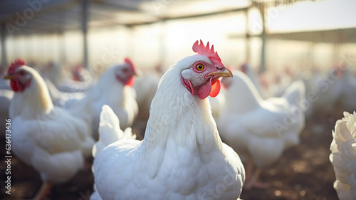 broiler chicken is housed in a contemporary enclosure