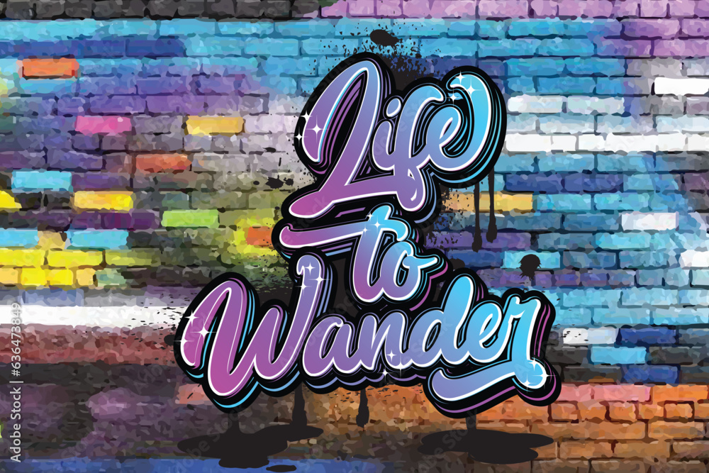 Fototapeta premium graffiti lettering typography art illustration