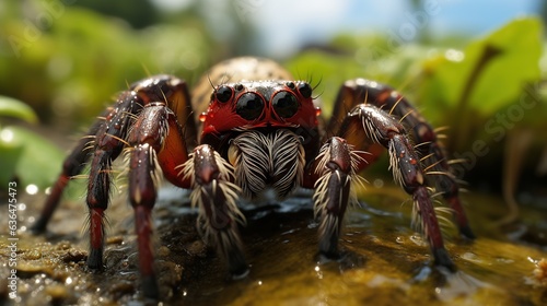 close-up of a big spider