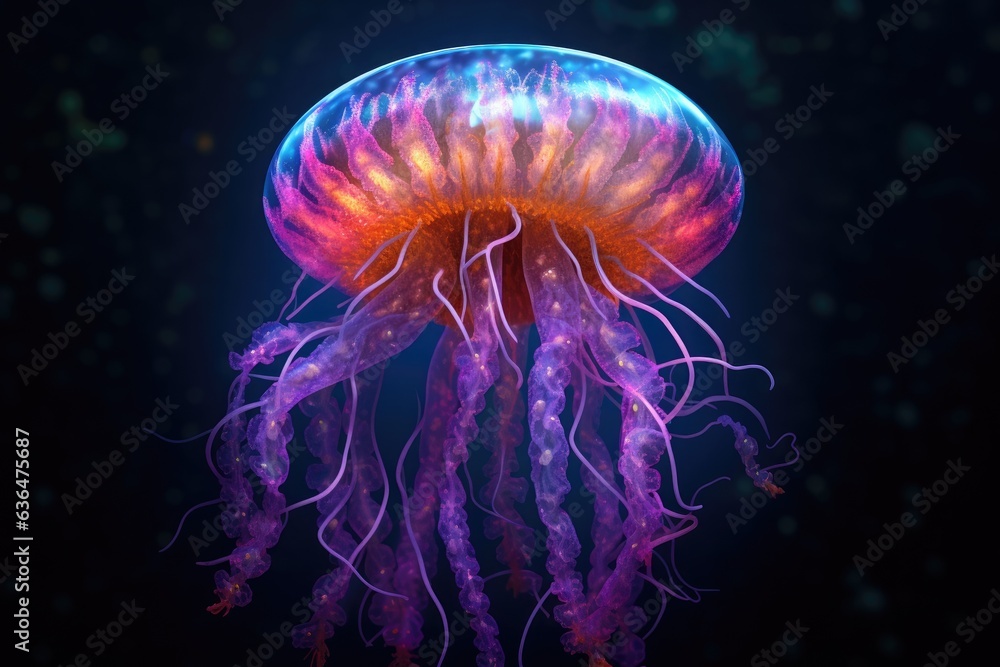 chrysaora lactea, a fantastic macro photograph of a jellyfish chrysaora lactea, a fantastic macro photograph of a jellyfish