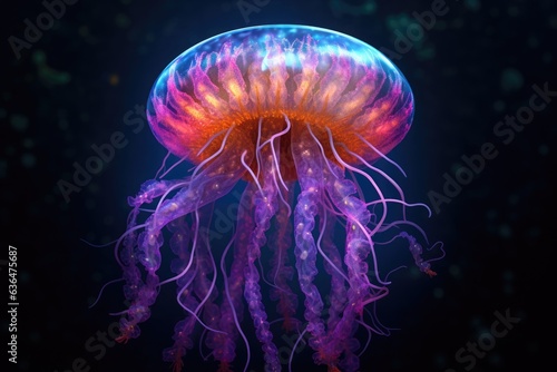 chrysaora lactea, a fantastic macro photograph of a jellyfish © Vusal