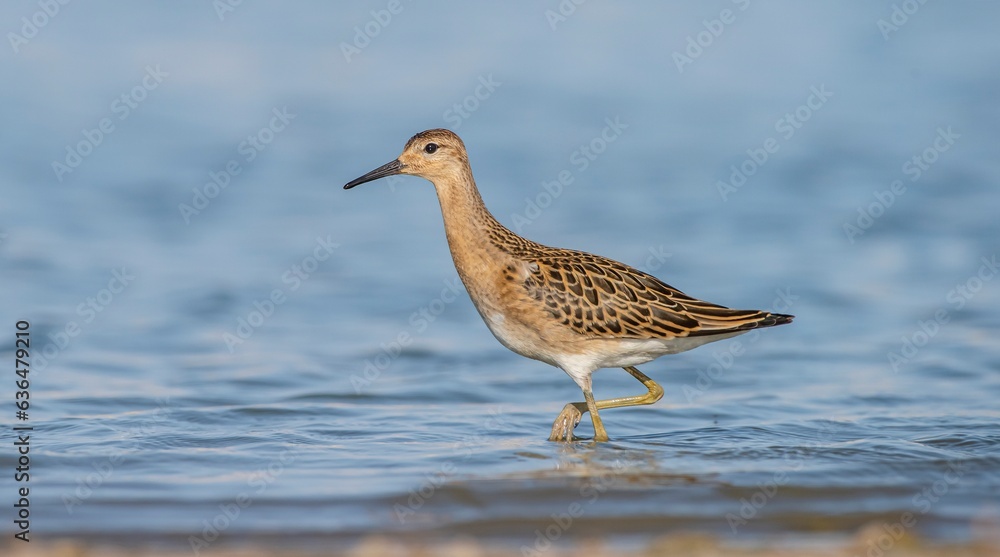 Ruff (Calidris pugnax) is a wetland bird. It lives in suitable habitats in Asia, Europe and Africa. It is known as a migratory bird in Turkey. Ruff (Calidris pugnax) is a wetland bird. It lives in suitable habitats in Asia, Europe and Africa. It is known as a migratory bird in Turkey.