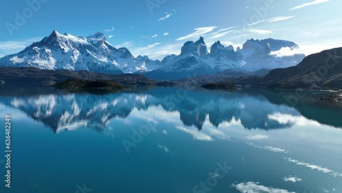 Wallpaper Mural National Park Of Torres Del Paine In Magallanes Region Chile. Snowy Mountains. Glacier Landscape. Winter Background. National Park At Torres Del Paine In Magallanes Region Chile. Torontodigital.ca