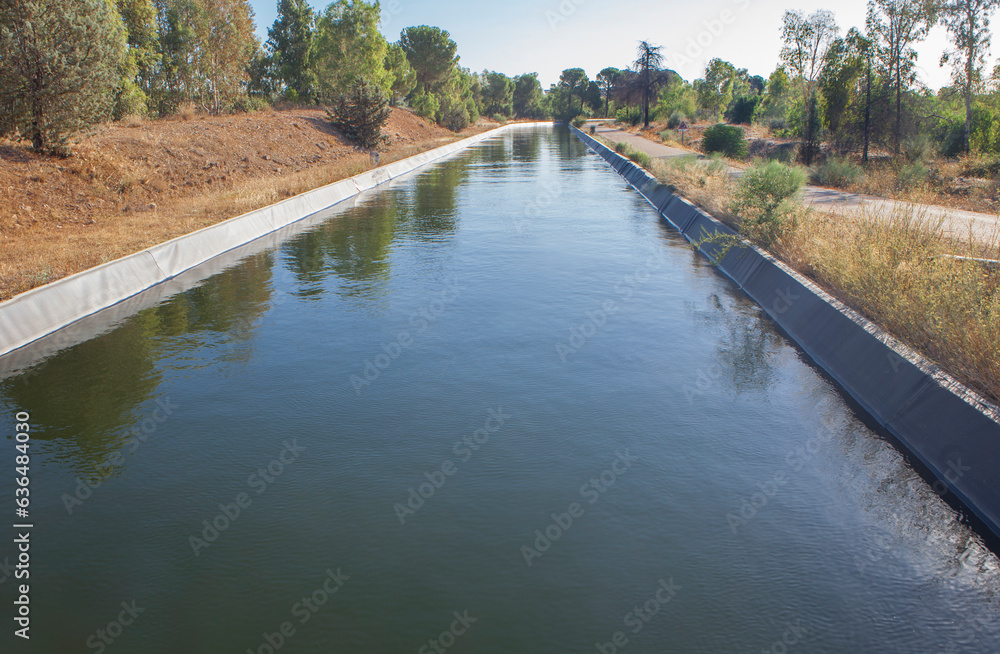 Orellana Irrigation canal, Badajoz, Spain