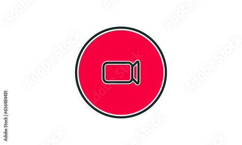 live stream icon. Red embossed and live streaming button, broadcasting, online streaming. Lower third template for tv, shows, movies and live shows. Vector