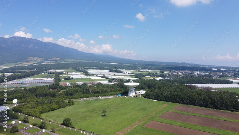 野辺山八ヶ岳　宇宙電波望遠鏡の空撮