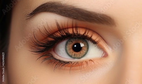 Female Eye Close-Up - Natural Makeup and Lashes