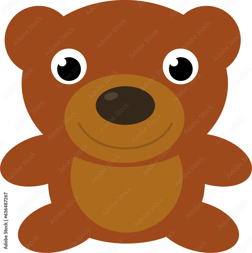 cartoon scene with happy teddy bear animal isolated illustration for children cartoon scene with happy teddy bear animal isolated illustration for children