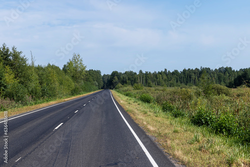 Narrow paved road for cars