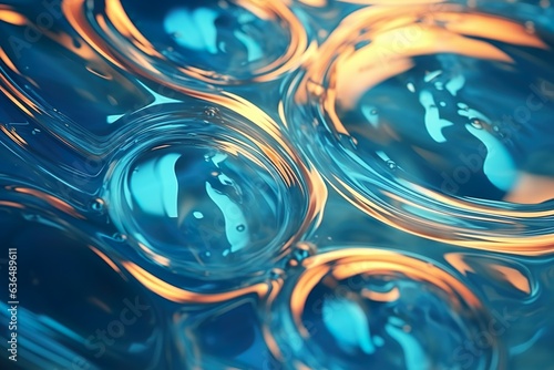 3d rendering water caustics. Texture of the water surface | Generative AI