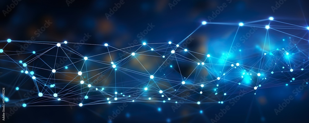 Abstract digital connection dots and lines. Technology background. Network connection structure. Plexus effect. 3d | Generative AI Abstract digital connection dots and lines. Technology background. Network connection structure. Plexus effect. 3d | Generative AI