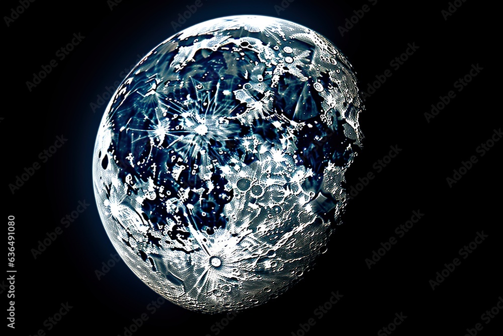 Panoramic view of the moon out in the space | Generative AI Panoramic view of the moon out in the space | Generative AI