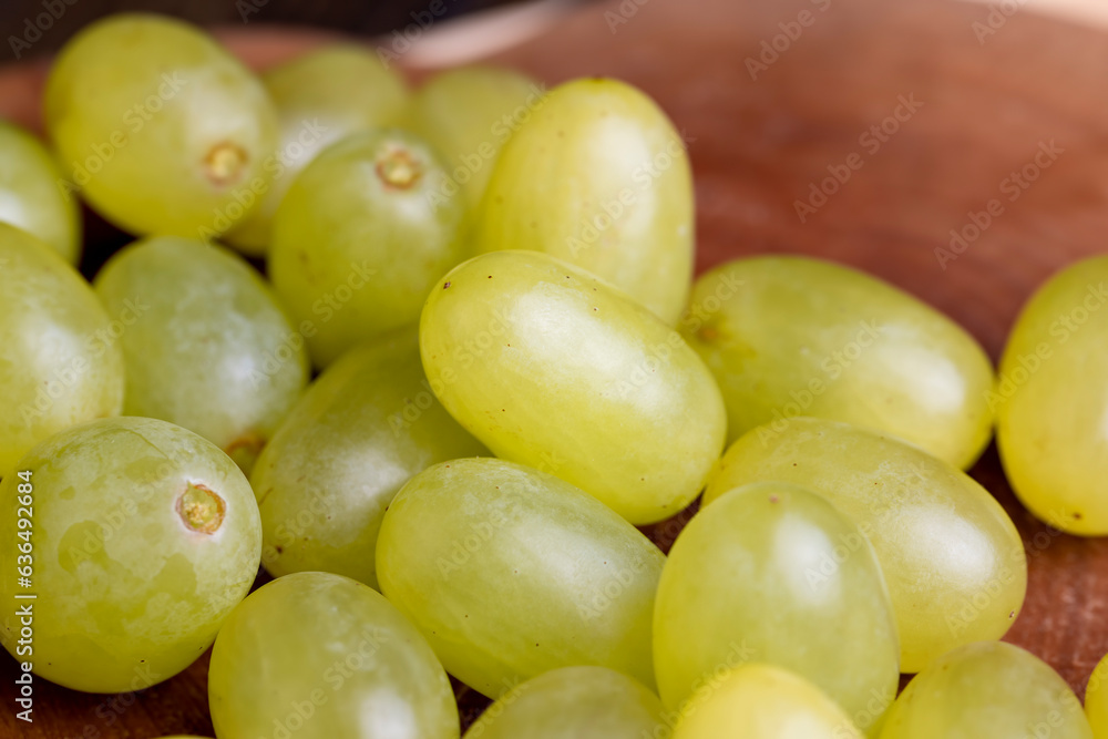Green yellow grapes grown in a home vineyard Green yellow grapes grown in a home vineyard