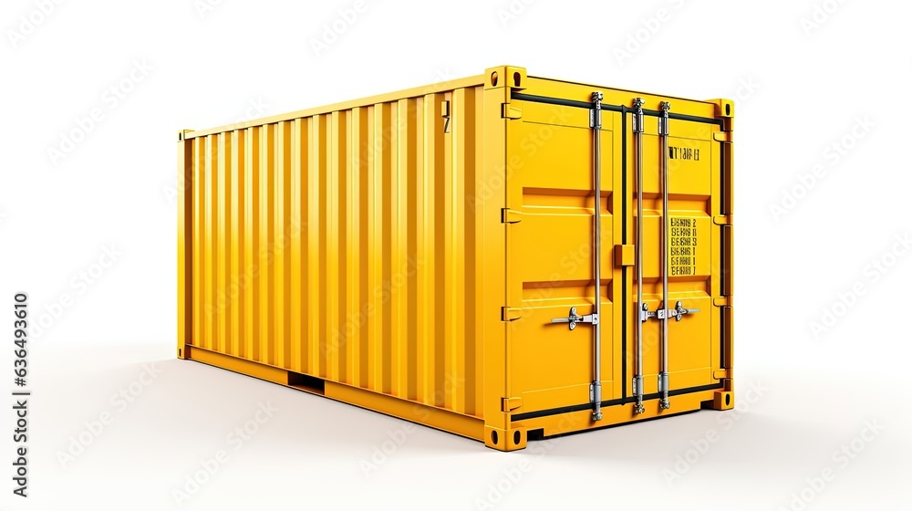 Container Box Cargo Isolated On White Container Box Cargo Isolated On White