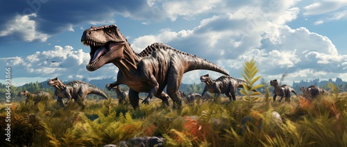 Dinosaurs in Prehistoric Land
