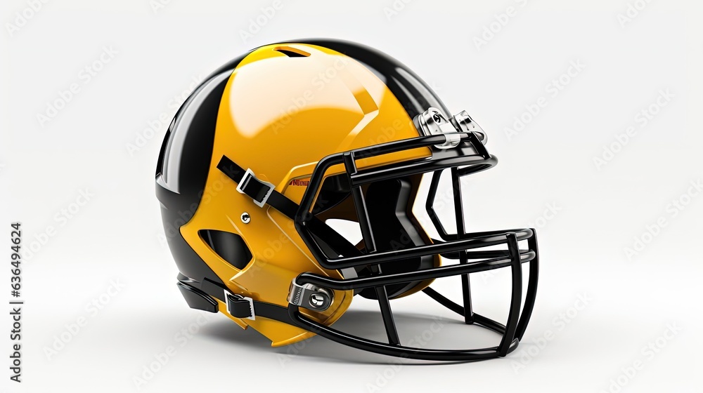 Naklejka premium American Football Rugby Helmet Isolated On White