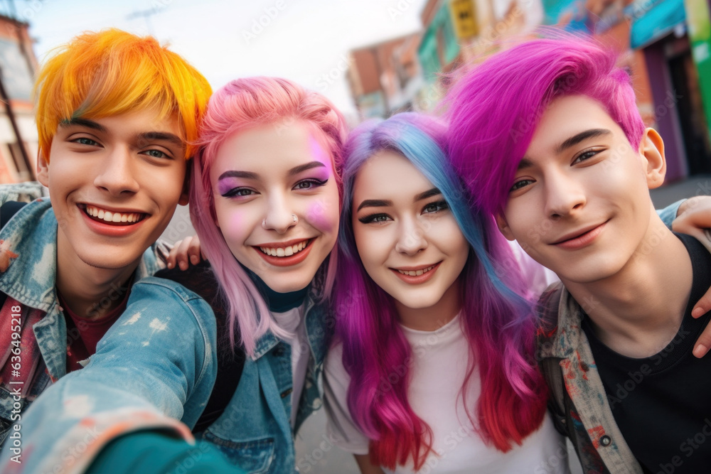 Fototapeta premium Happy Transgender people (AI Generated) 