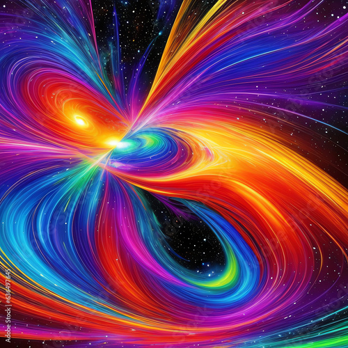 Abstract Galaxy colorful background style photo