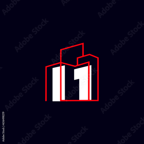 11 Building icon concept