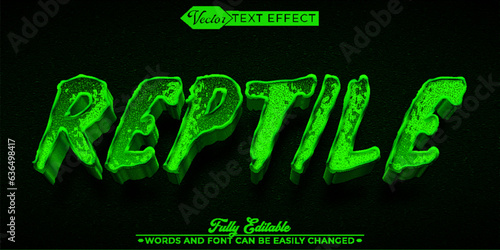 Green Dangerous Reptile Editable Text Effect Template
