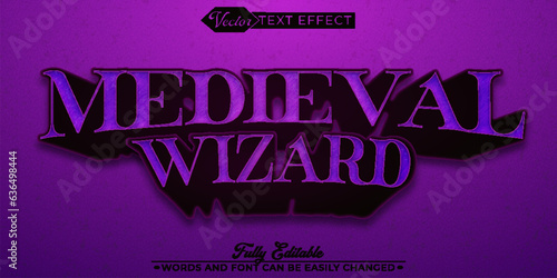 Purple Medieval Wizard Editable Text Effect Template