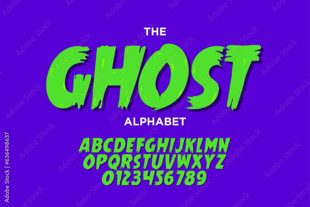 Naklejka premium modern and stylized font and number