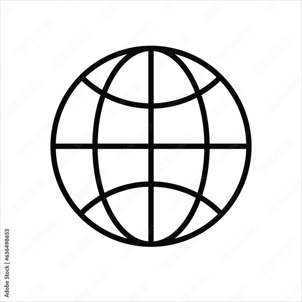Global icon. Vector illustration, flat illustration on white background..eps Global icon. Vector illustration, flat illustration on white background..eps